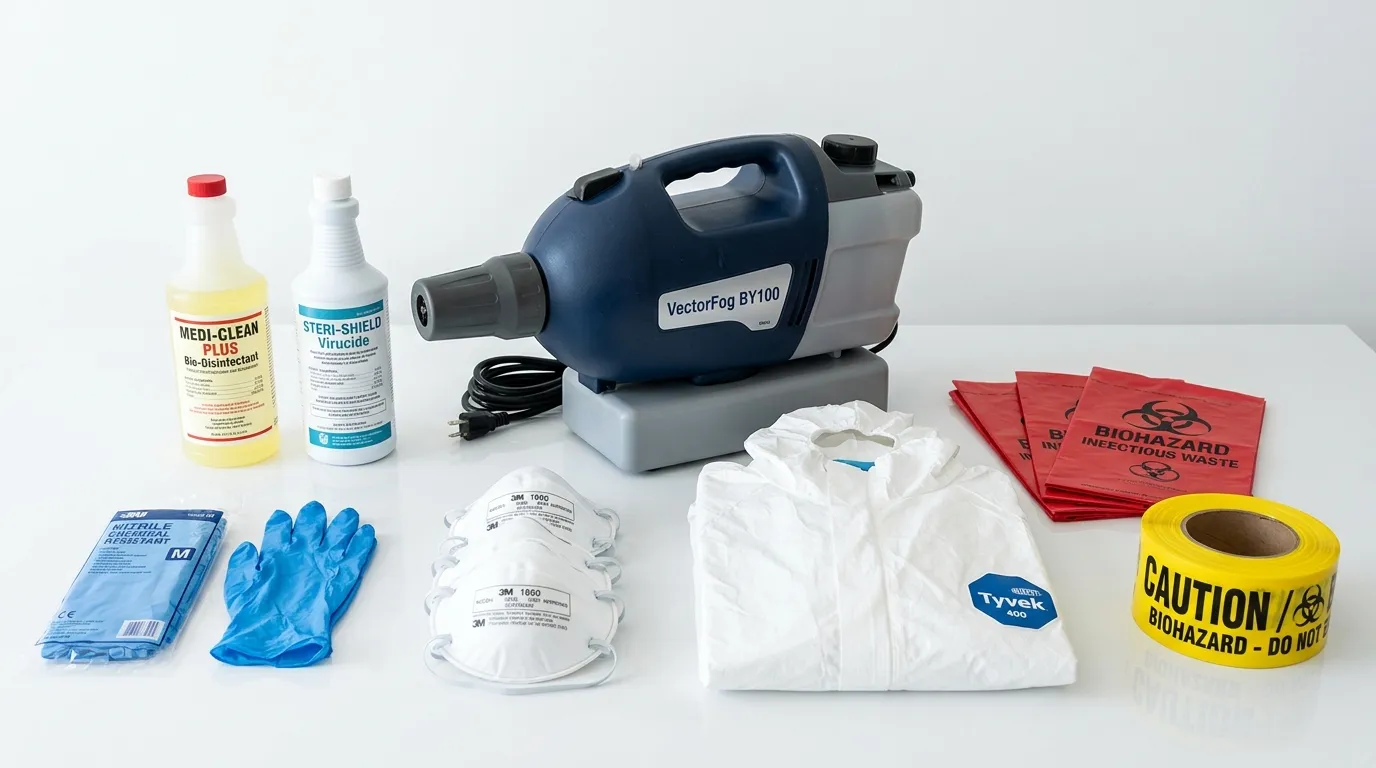 Professional biohazard remediation crew working in Richfield