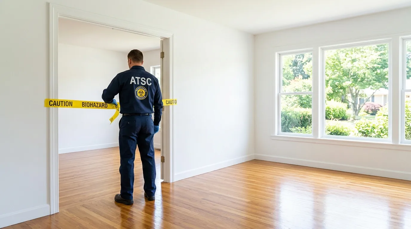 Certified biohazard cleanup crew performing Trauma Scene Cleanup in Richfield